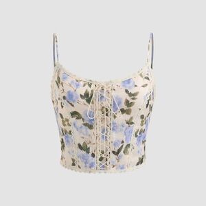 BUY 2 GET 2🔥 Cider Lace Up Crop Cami